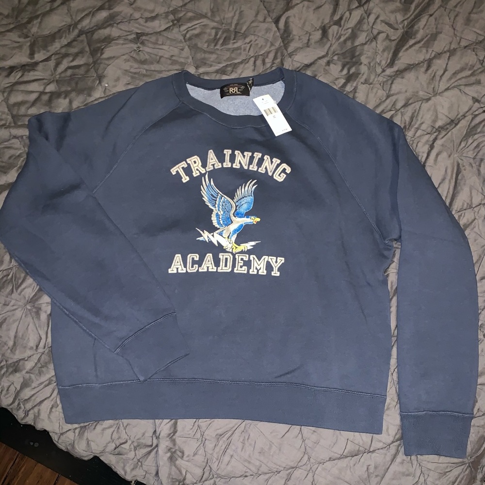 Double RL RRL Fleece Graphic Crewneck Sweatshirt